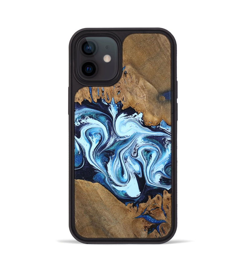 iPhone 12 Wood Phone Case - Orval (Blue, 754509)