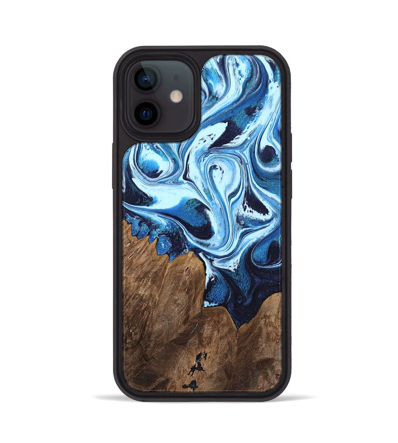 iPhone 12 Wood Phone Case - Dudley (Blue, 754512)