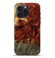 iPhone 16 Pro Max Wood Live Edge Phone Case - Meta (Red, 755355)