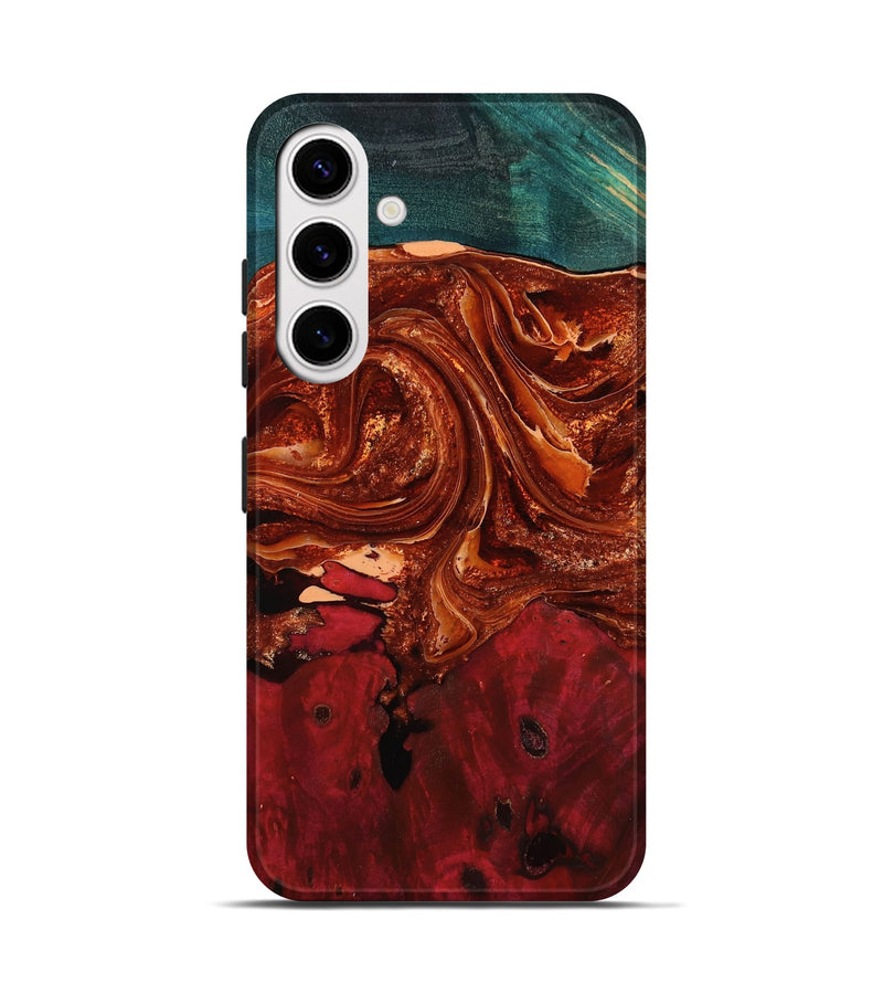 Galaxy S25 Wood Live Edge Phone Case - Caryl (Red, 756558)