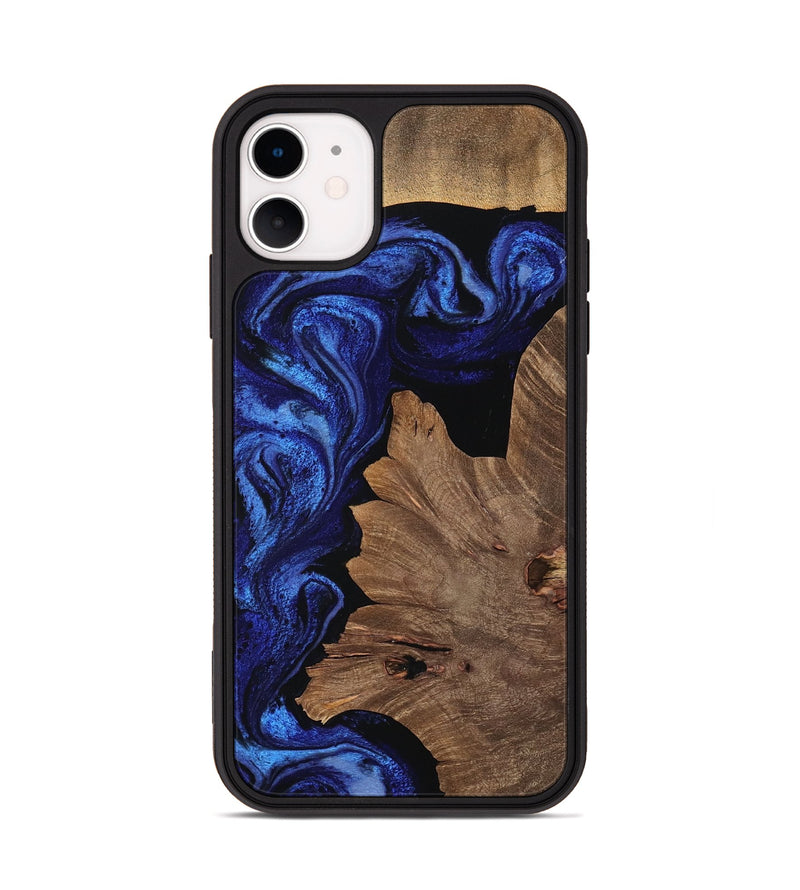 iPhone 11 Wood Phone Case - Fay (Blue, 756697)