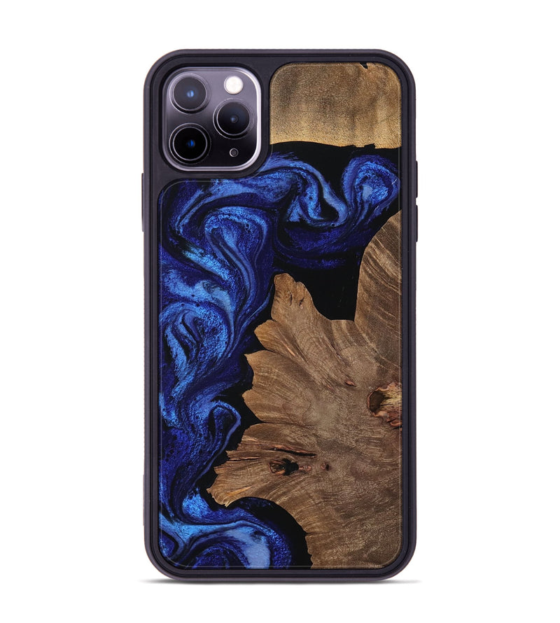 iPhone 11 Pro Max Wood Phone Case - Fay (Blue, 756697)