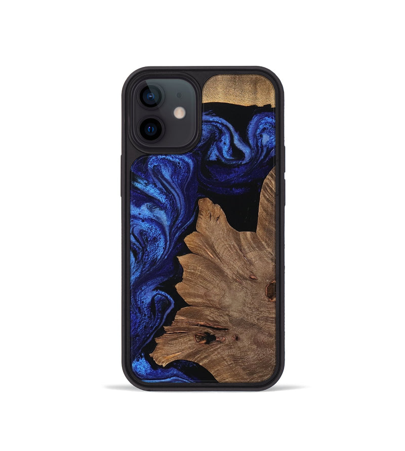 iPhone 12 mini Wood Phone Case - Fay (Blue, 756697)