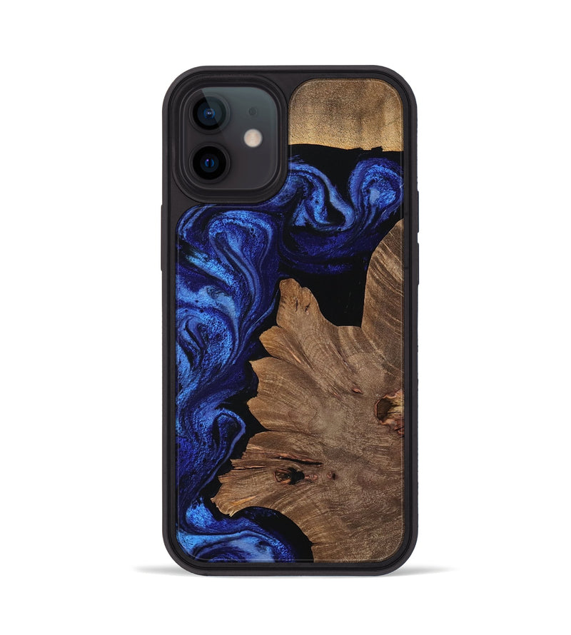 iPhone 12 Wood Phone Case - Fay (Blue, 756697)