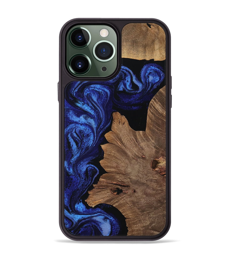 iPhone 13 Pro Max Wood Phone Case - Fay (Blue, 756697)