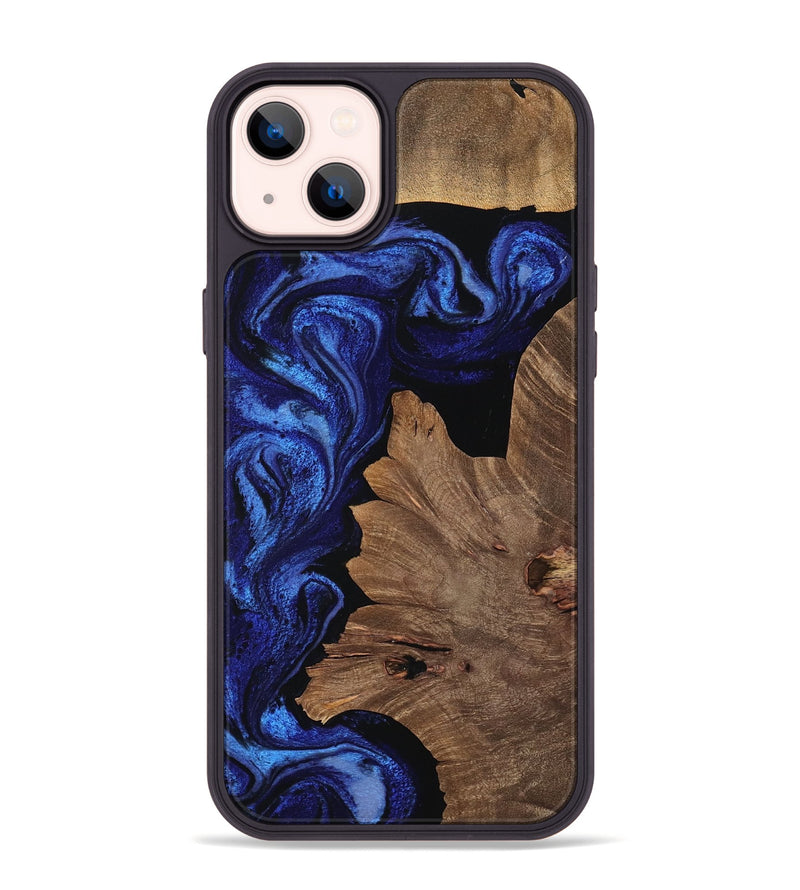 iPhone 14 Plus Wood Phone Case - Fay (Blue, 756697)