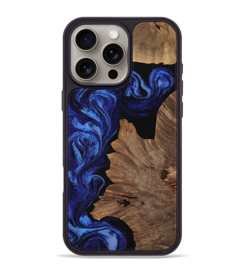 iPhone 16 Pro Max Wood Phone Case - Fay (Blue, 756697)