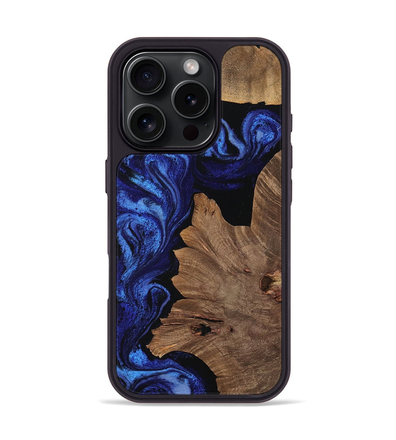 iPhone 16 Pro Wood Phone Case - Fay (Blue, 756697)