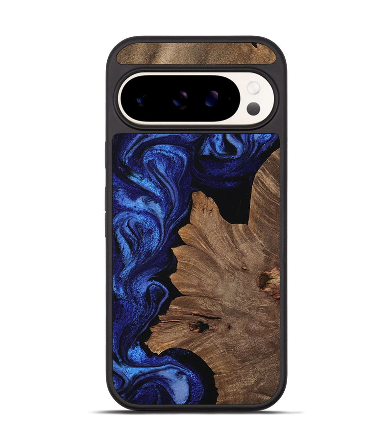 Pixel 9 Wood Phone Case - Fay (Blue, 756697)