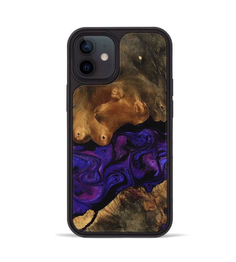 iPhone 12 Wood Phone Case - Pat (Purple, 756700)