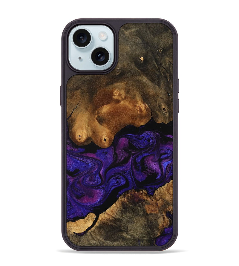 iPhone 15 Plus Wood Phone Case - Pat (Purple, 756700)