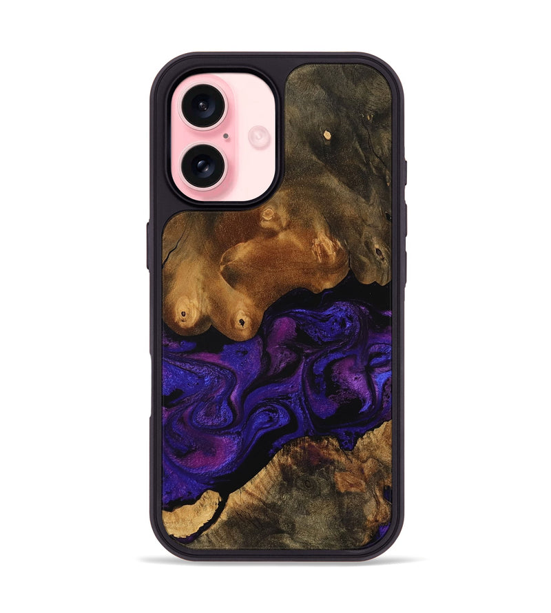 iPhone 16 Wood Phone Case - Pat (Purple, 756700)