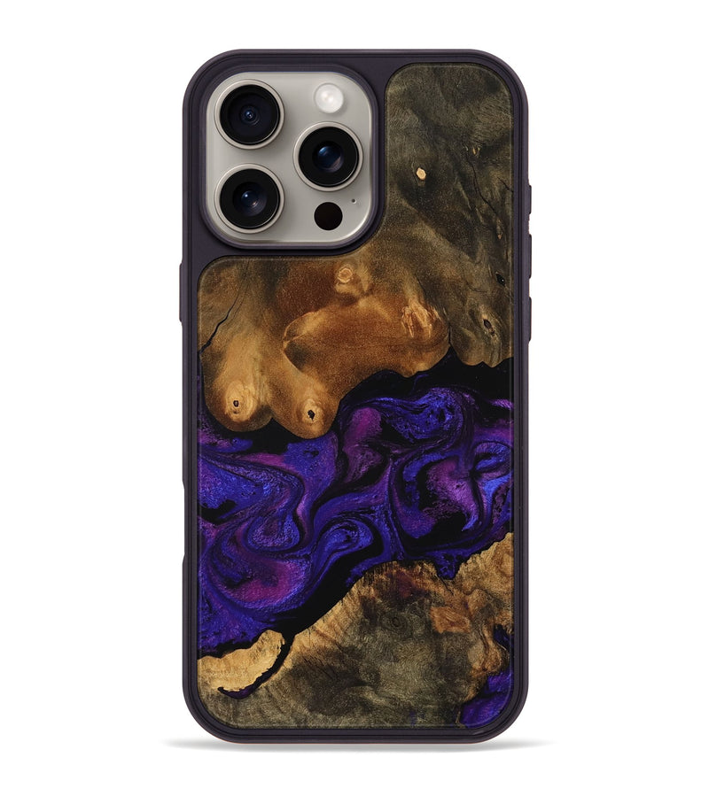 iPhone 16 Pro Max Wood Phone Case - Pat (Purple, 756700)