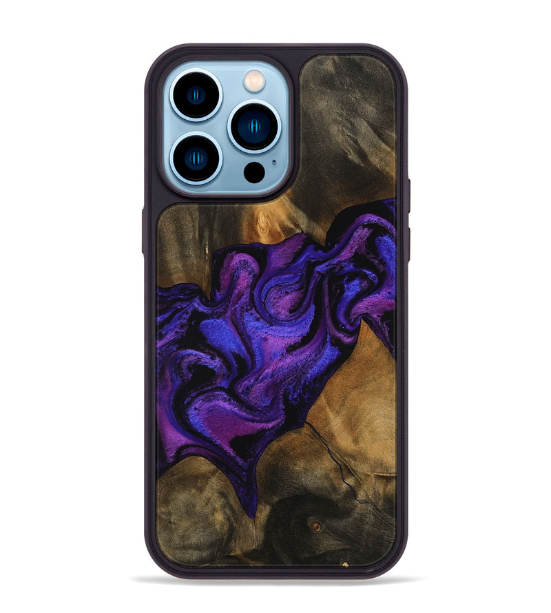 iPhone 14 Pro Max Wood Phone Case - Meir (Purple, 756706)