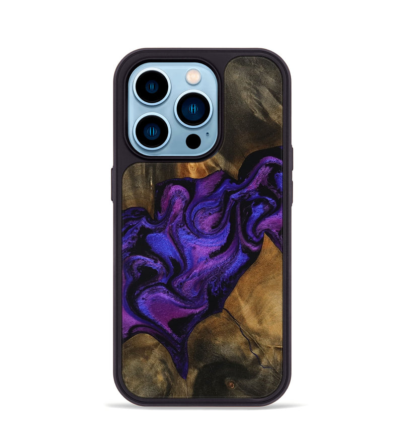 iPhone 14 Pro Wood Phone Case - Meir (Purple, 756706)