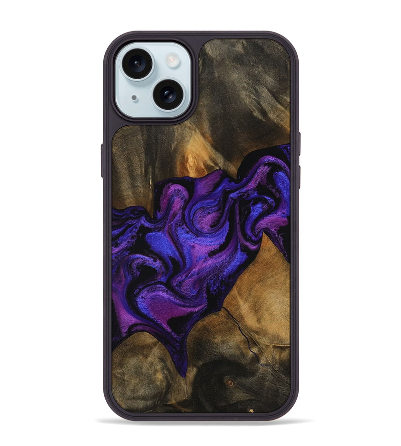 iPhone 15 Plus Wood Phone Case - Meir (Purple, 756706)