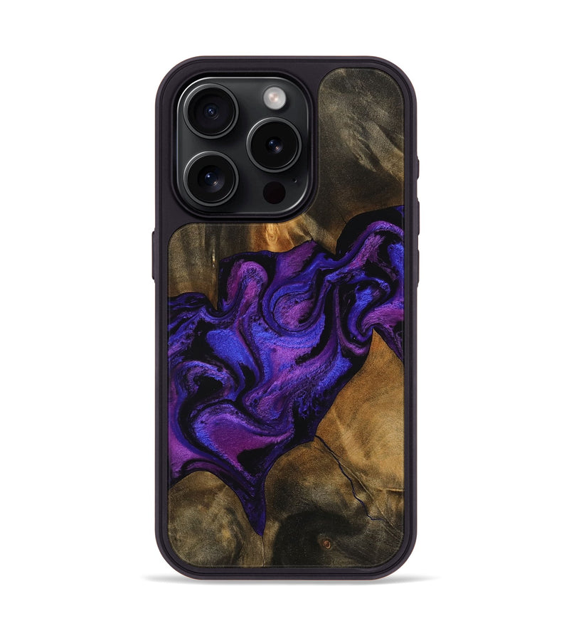 iPhone 15 Pro Wood Phone Case - Meir (Purple, 756706)