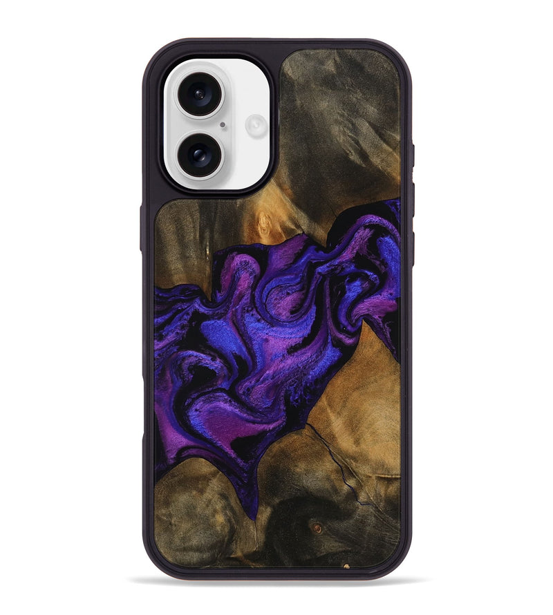 iPhone 16 Plus Wood Phone Case - Meir (Purple, 756706)