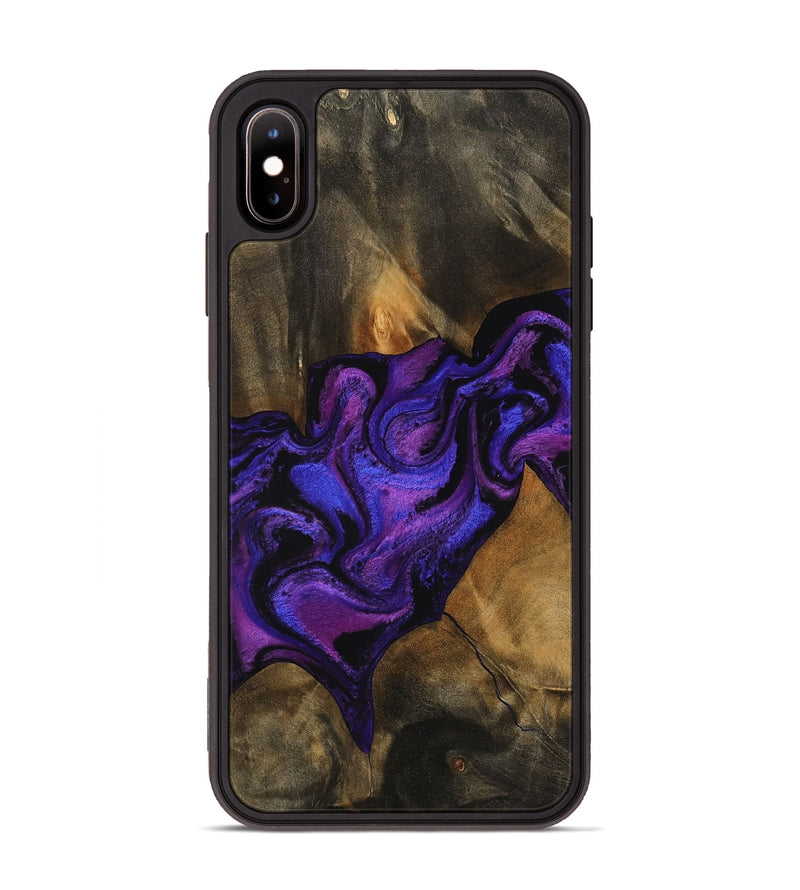 iPhone Xs Max Wood Phone Case - Meir (Purple, 756706)