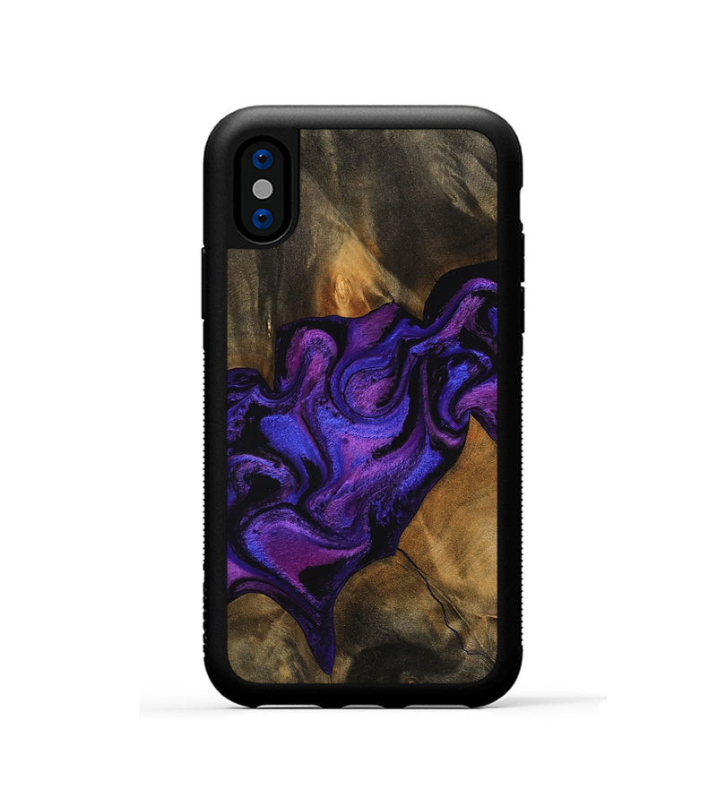 iPhone Xs Wood Phone Case - Meir (Purple, 756706)