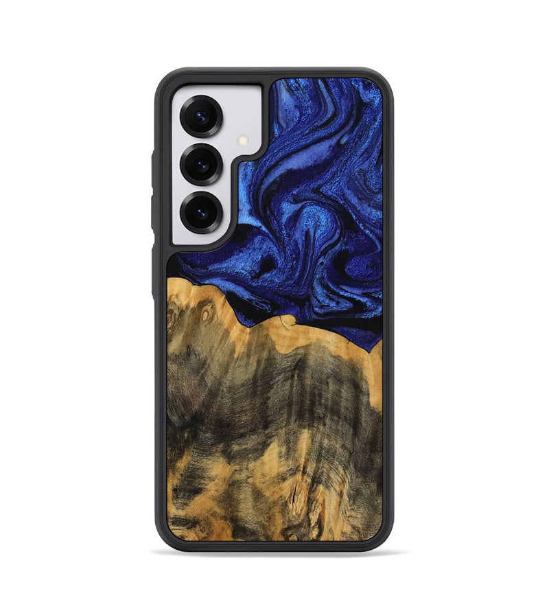 Galaxy S25 Wood Phone Case - Cindi (Blue, 756708)