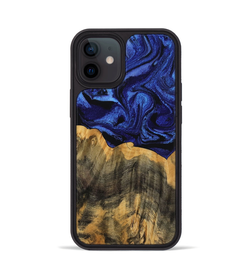 iPhone 12 Wood Phone Case - Cindi (Blue, 756708)