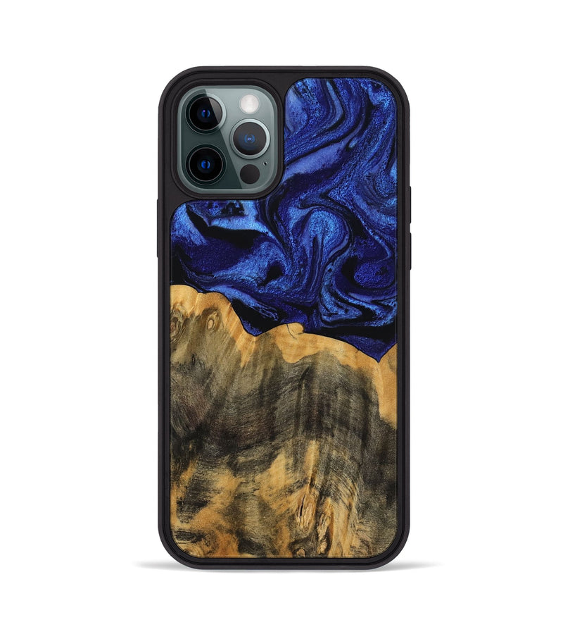 iPhone 12 Pro Wood Phone Case - Cindi (Blue, 756708)