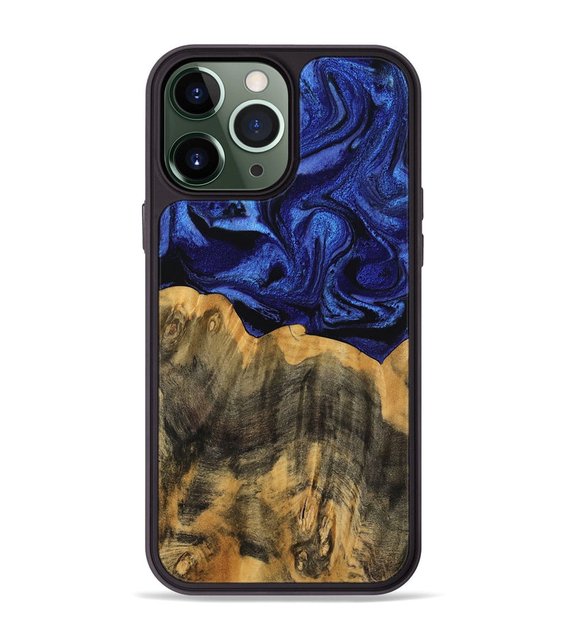 iPhone 13 Pro Max Wood Phone Case - Cindi (Blue, 756708)