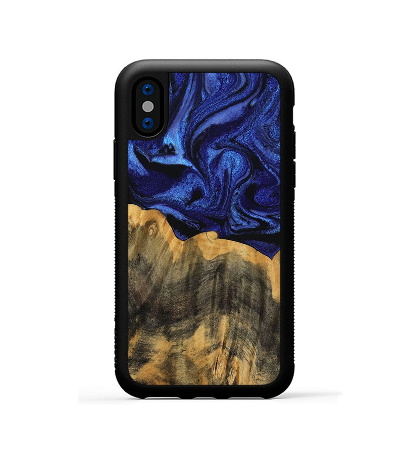 iPhone Xs Wood Phone Case - Cindi (Blue, 756708)