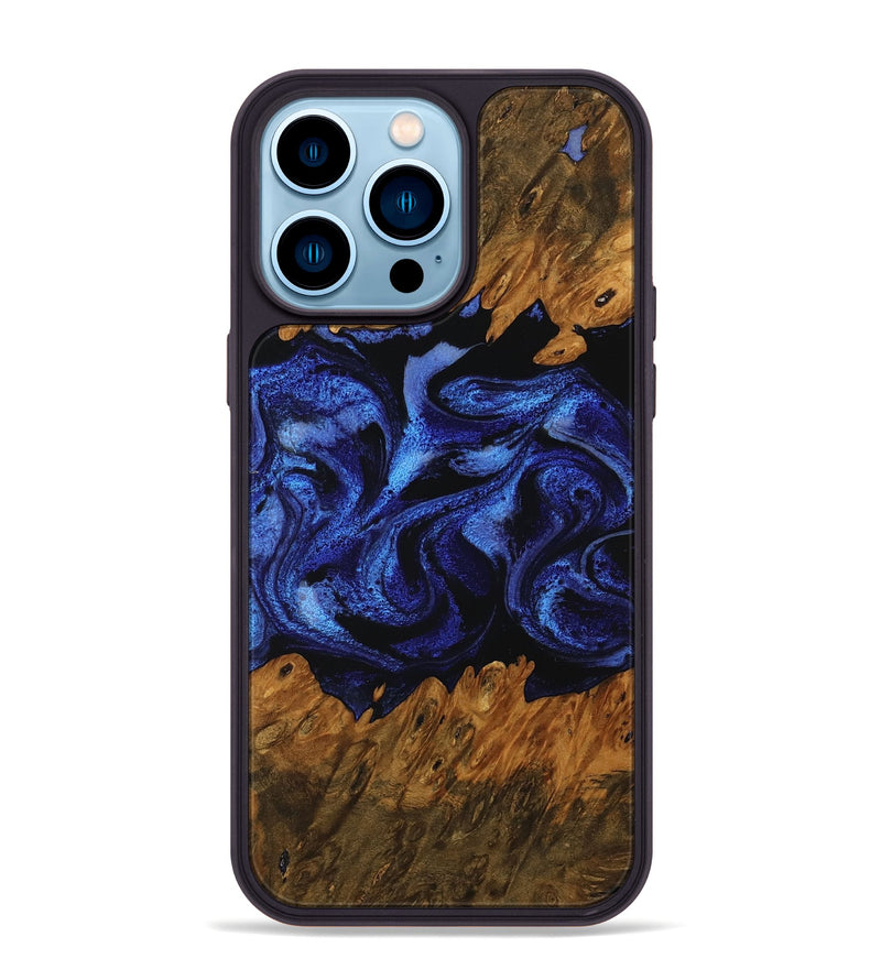 iPhone 14 Pro Max Wood Phone Case - Sommer (Blue, 756710)