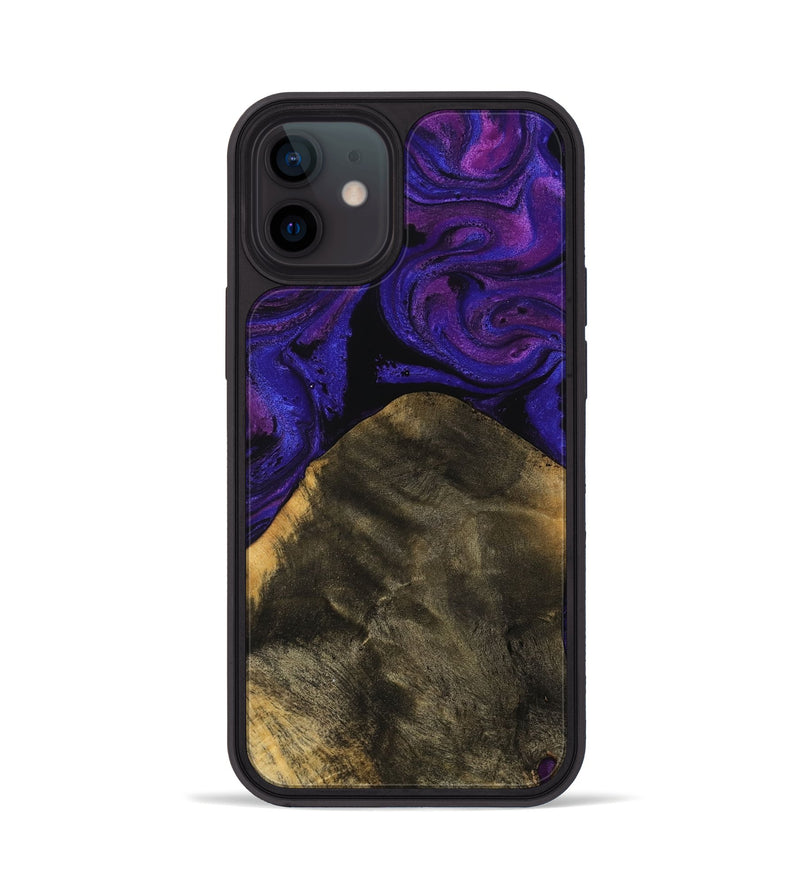 iPhone 12 Wood Phone Case - Estevan (Purple, 756716)