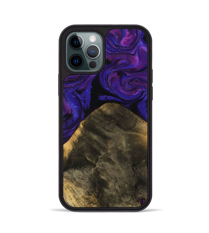 iPhone 12 Pro Wood Phone Case - Estevan (Purple, 756716)