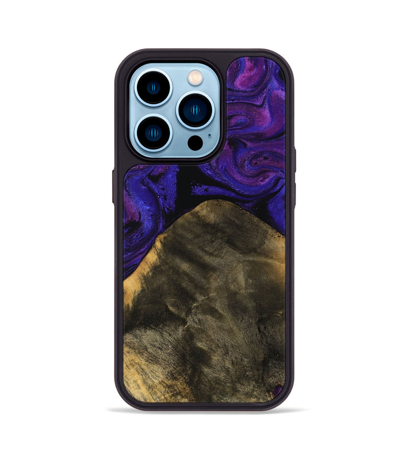 iPhone 14 Pro Wood Phone Case - Estevan (Purple, 756716)