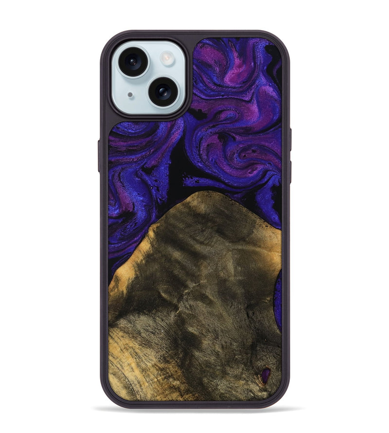 iPhone 15 Plus Wood Phone Case - Estevan (Purple, 756716)