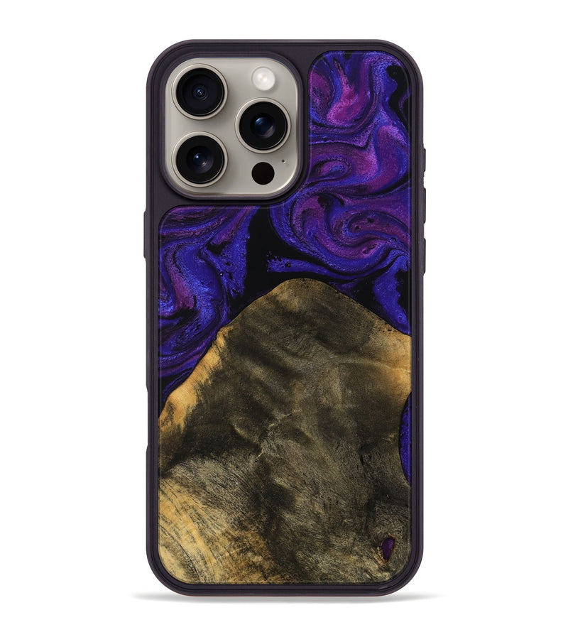 iPhone 16 Pro Max Wood Phone Case - Estevan (Purple, 756716)