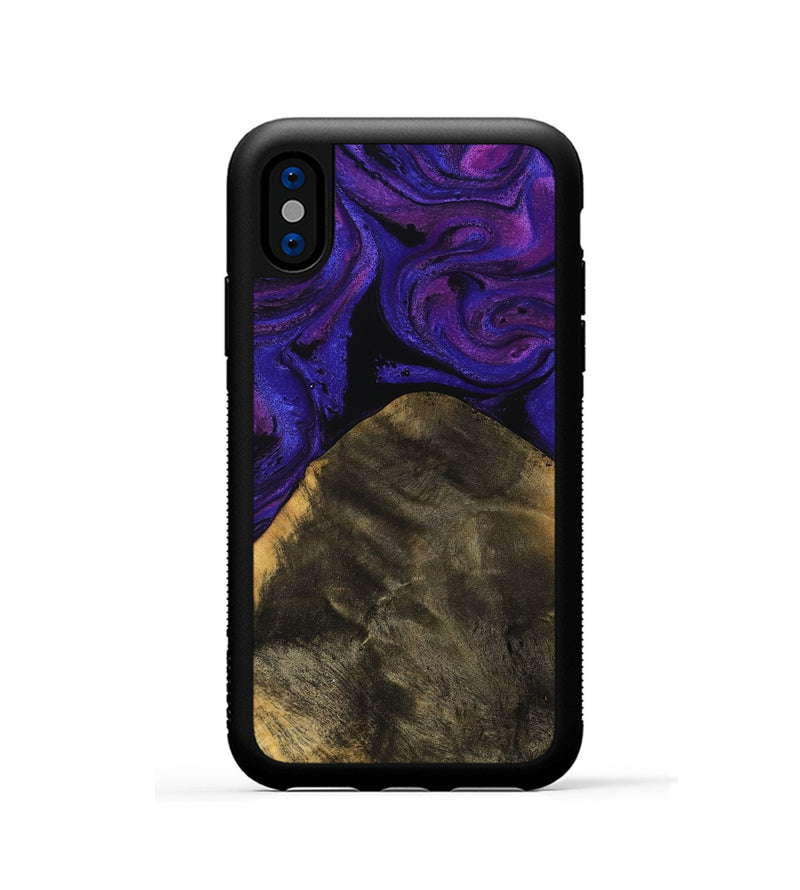 iPhone Xs Wood Phone Case - Estevan (Purple, 756716)