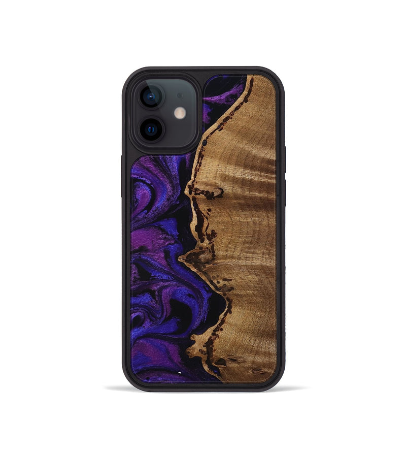 iPhone 12 mini Wood Phone Case - Leo (Purple, 756717)