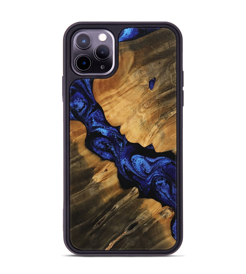 iPhone 11 Pro Max Wood Phone Case - Stevie (Blue, 756719)