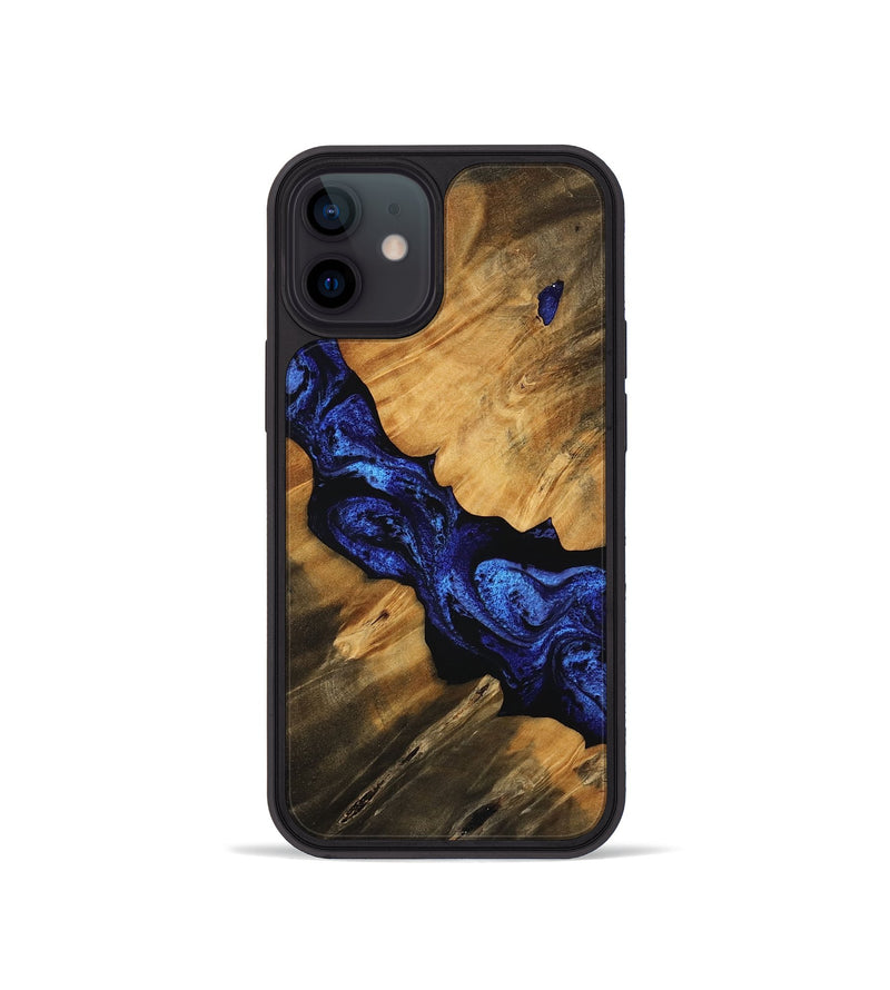 iPhone 12 mini Wood Phone Case - Stevie (Blue, 756719)