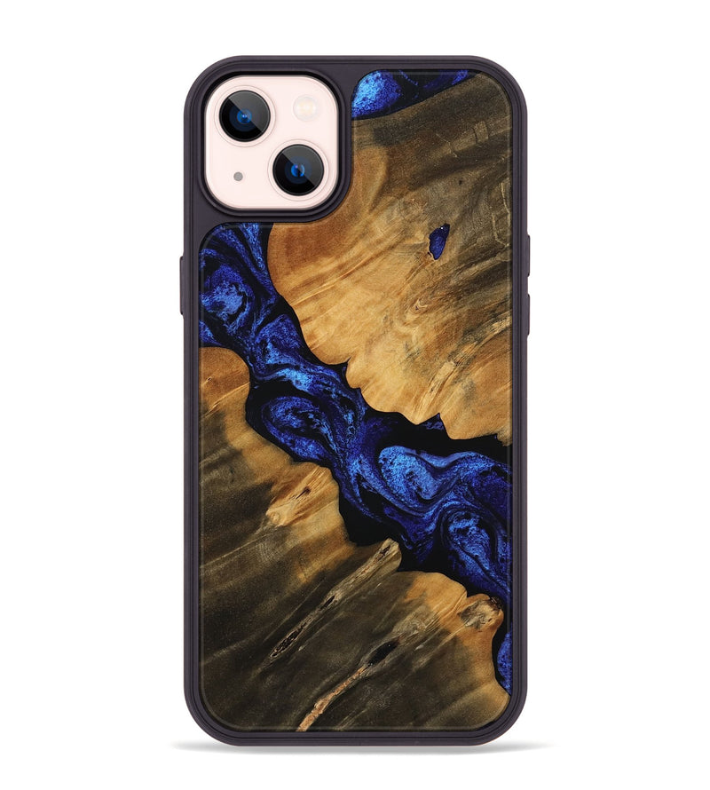 iPhone 14 Plus Wood Phone Case - Stevie (Blue, 756719)