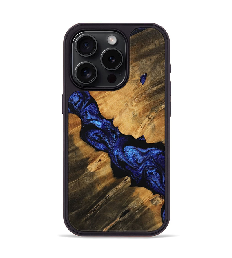 iPhone 15 Pro Wood Phone Case - Stevie (Blue, 756719)