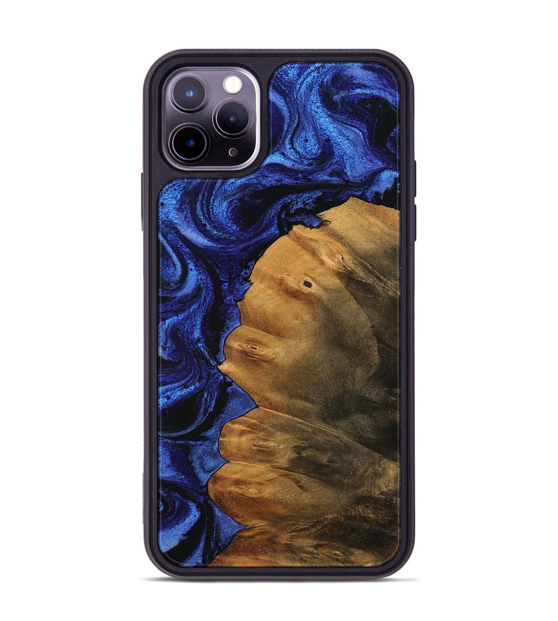 iPhone 11 Pro Max Wood Phone Case - Kashton (Blue, 756722)