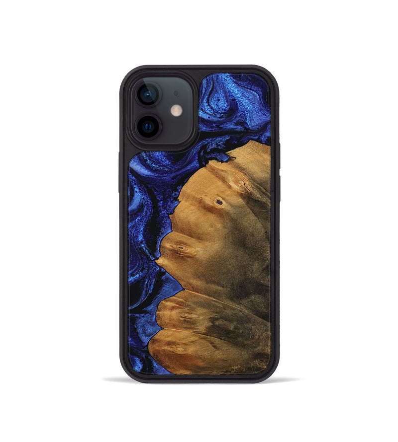 iPhone 12 mini Wood Phone Case - Kashton (Blue, 756722)