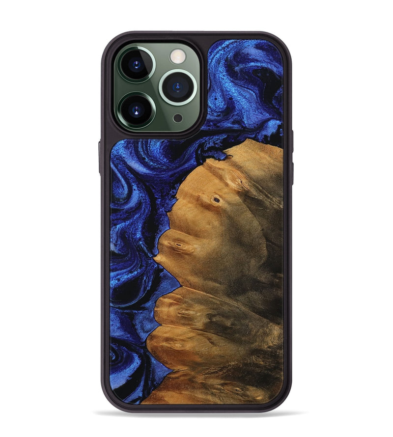 iPhone 13 Pro Max Wood Phone Case - Kashton (Blue, 756722)