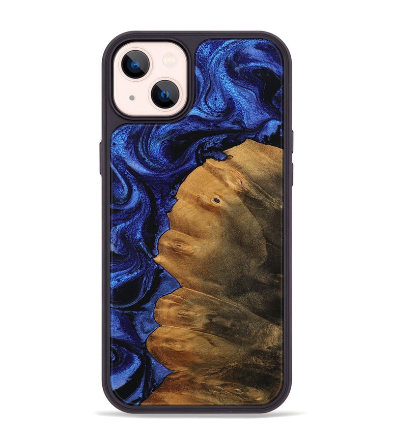 iPhone 14 Plus Wood Phone Case - Kashton (Blue, 756722)