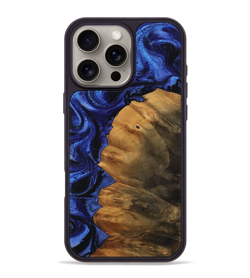 iPhone 16 Pro Max Wood Phone Case - Kashton (Blue, 756722)