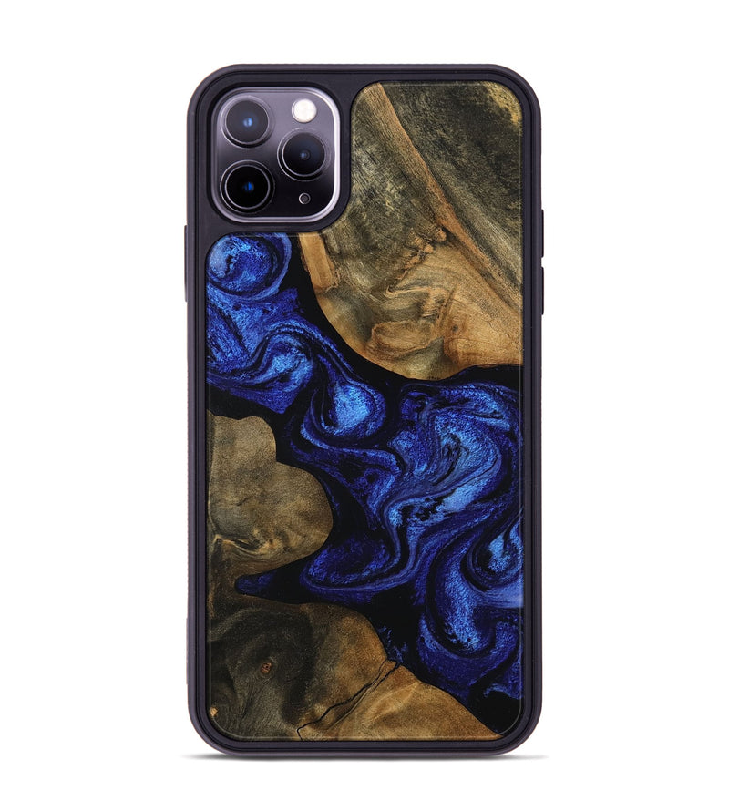 iPhone 11 Pro Max Wood Phone Case - Shawnte (Blue, 756724)