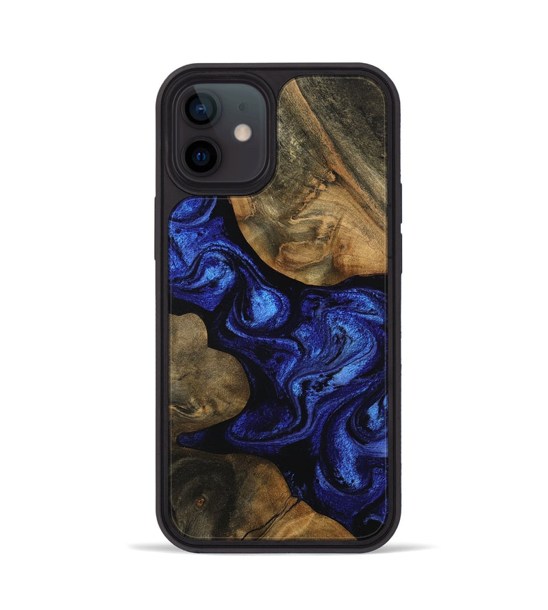 iPhone 12 Wood Phone Case - Shawnte (Blue, 756724)