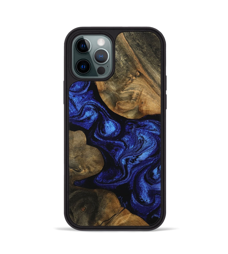 iPhone 12 Pro Wood Phone Case - Shawnte (Blue, 756724)