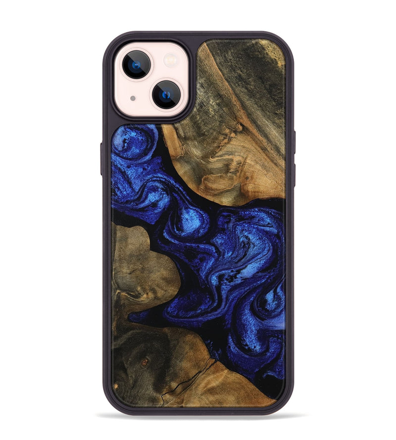 iPhone 14 Plus Wood Phone Case - Shawnte (Blue, 756724)